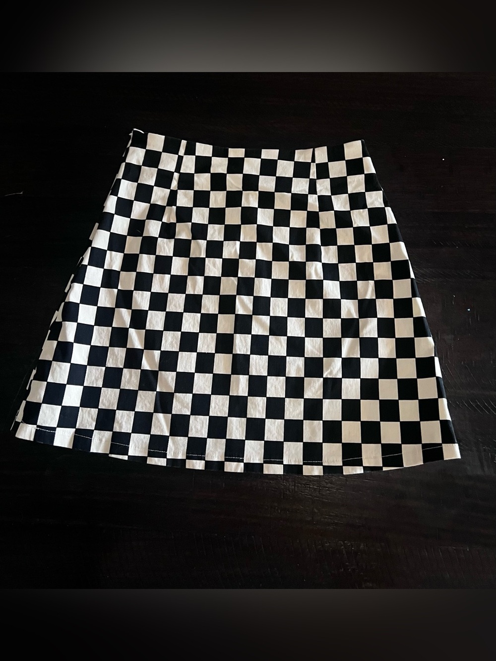 Princess Polly Black and White Checkered Mini Skirt